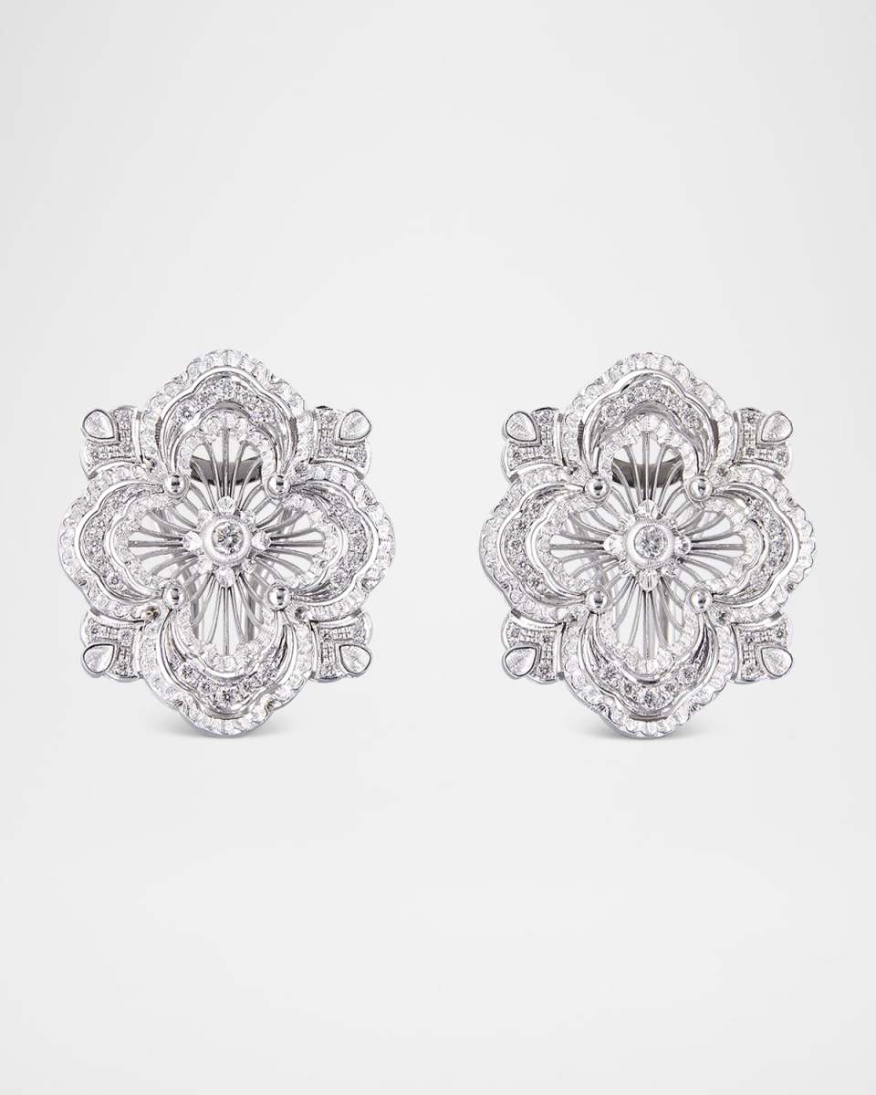 18K White Gold Opera Premium Earrings with Diamonds